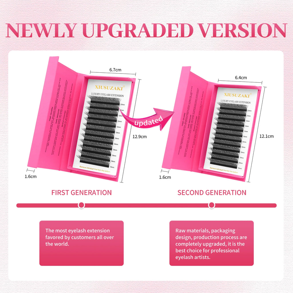 Aura & Arco premade volume lash tray, upgraded packaging